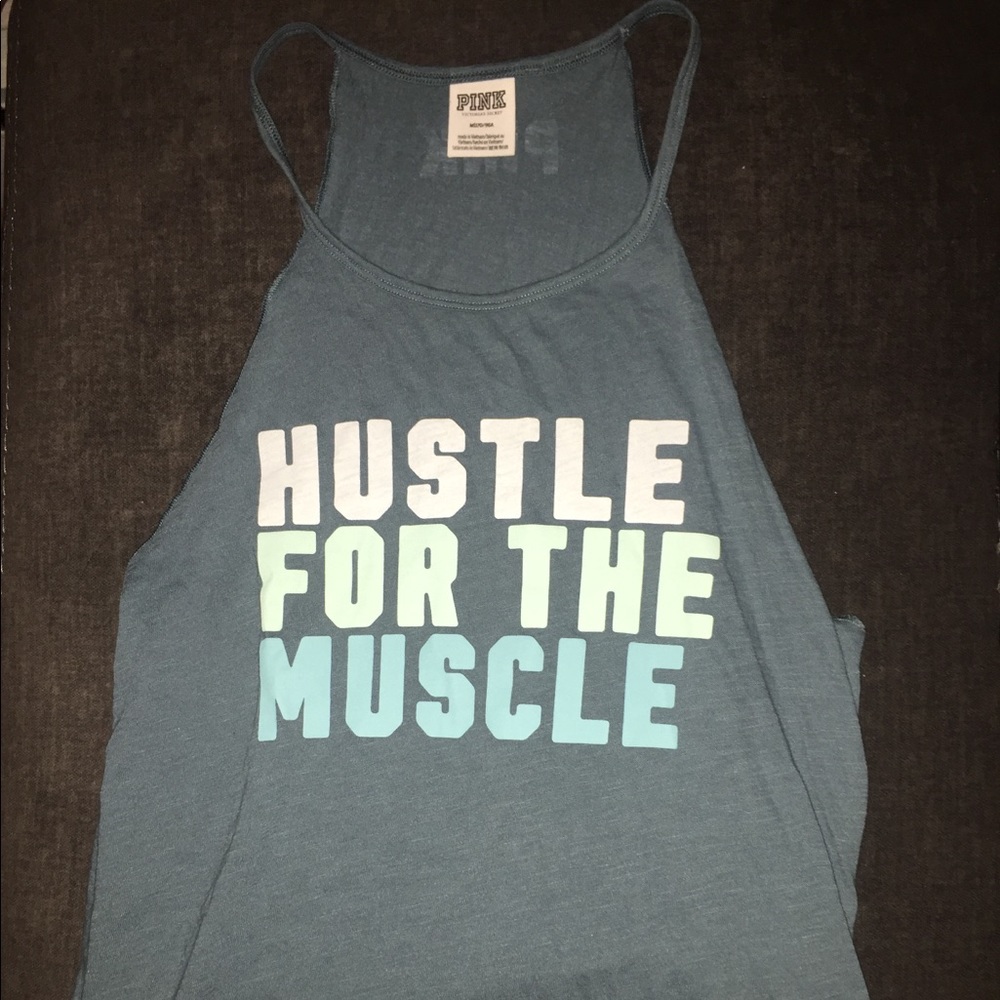 Pink by Victoria’s Secret teal tank top
